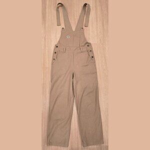 Lucy & Yak Easton Dungarees Cotton Twill Overalls Cornstalk Brown US 6L / UK10L